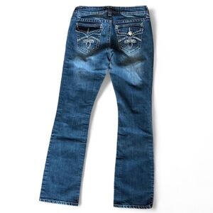 Zanadi Blue Medium Wash Mid Rise Bootcut Jeans Size 13